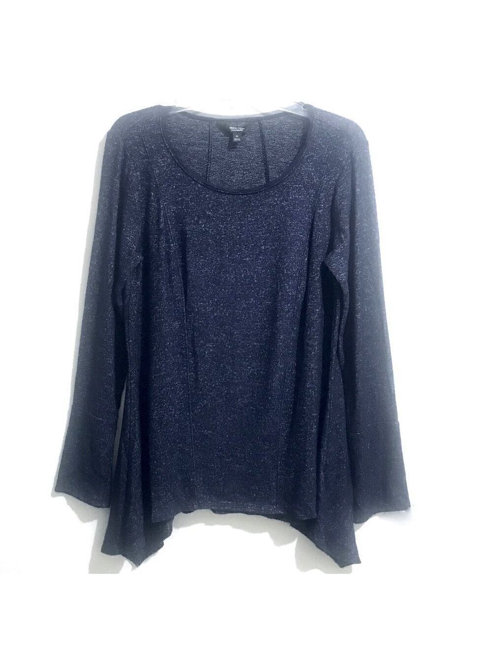 Simply Vera Vera Wang Long Sleeve Drop Sides Bottom Jersey Knit Sweater Tunic M